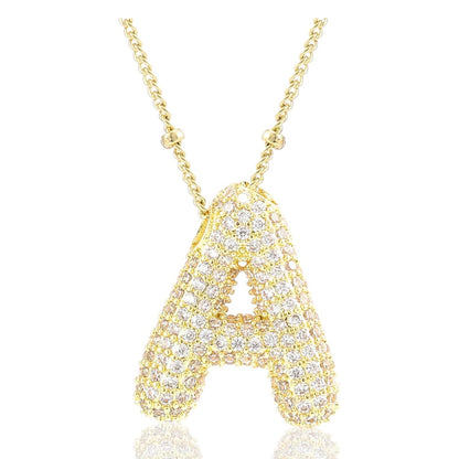 閃石泡泡字母項鍊