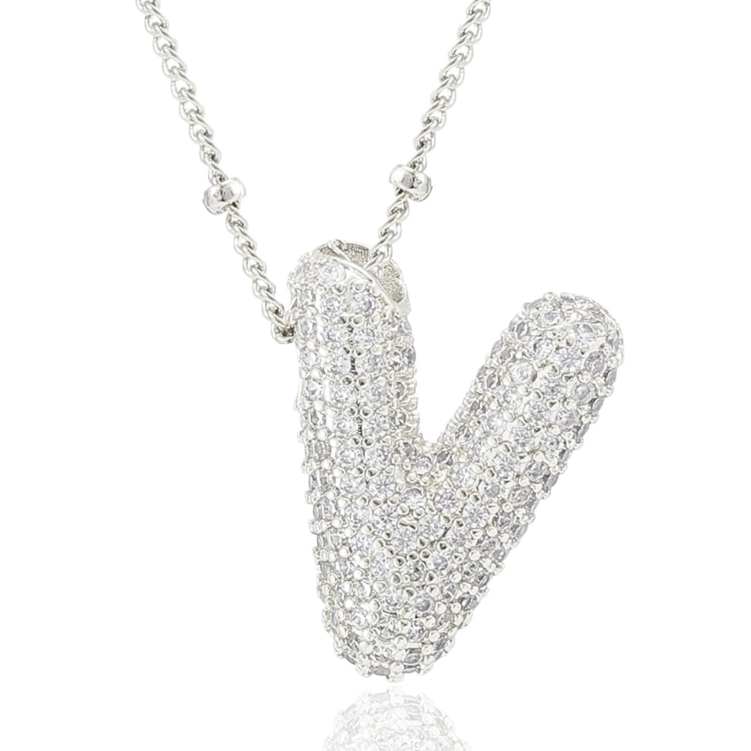 閃石泡泡字母項鍊