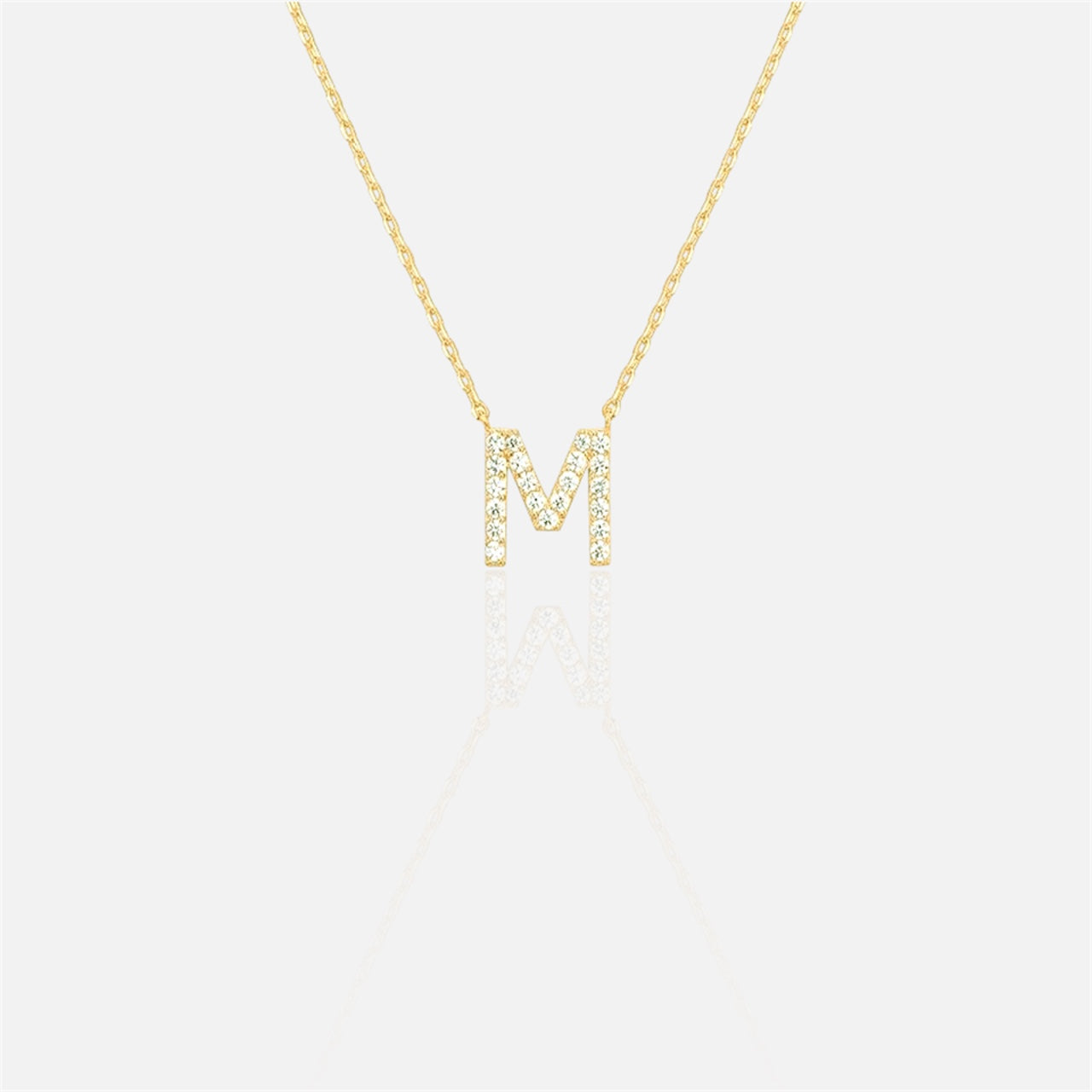 閃石單字母項鍊