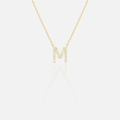 閃石單字母項鍊