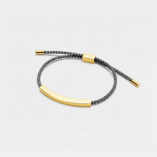 Engravable Bar Cord Bracelet