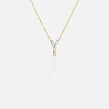 閃石單字母項鍊