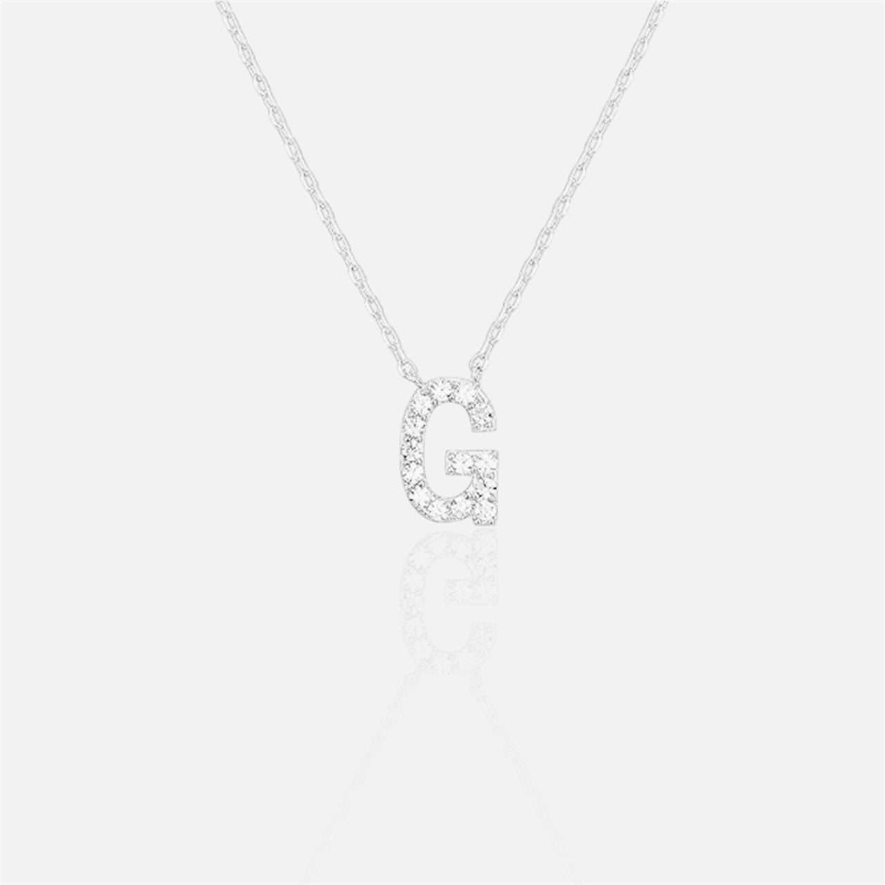 閃石單字母項鍊