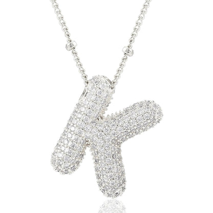 閃石泡泡字母項鍊