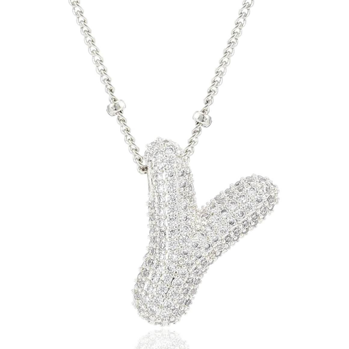 閃石泡泡字母項鍊