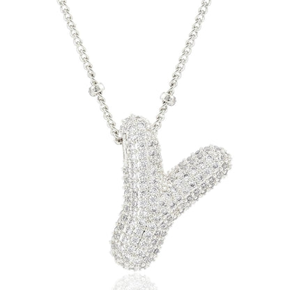 閃石泡泡字母項鍊