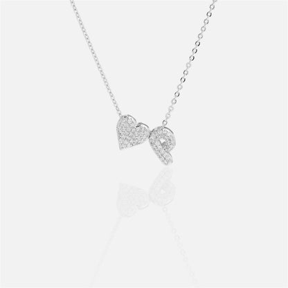 雙面愛心字母項鍊