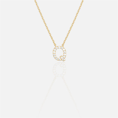 閃石單字母項鍊