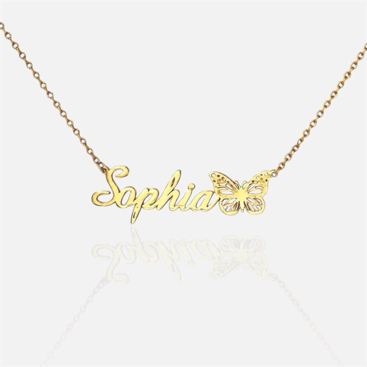 蝴蝶字母項鍊
