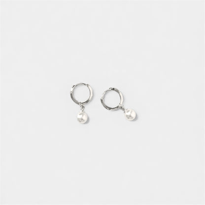 DORA Pearl Huggie Hoop Earrings
