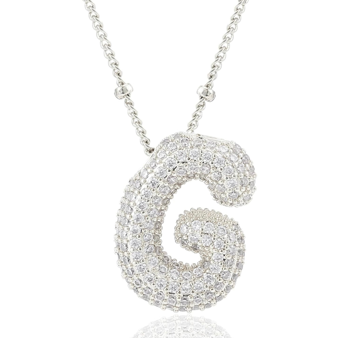 閃石泡泡字母項鍊