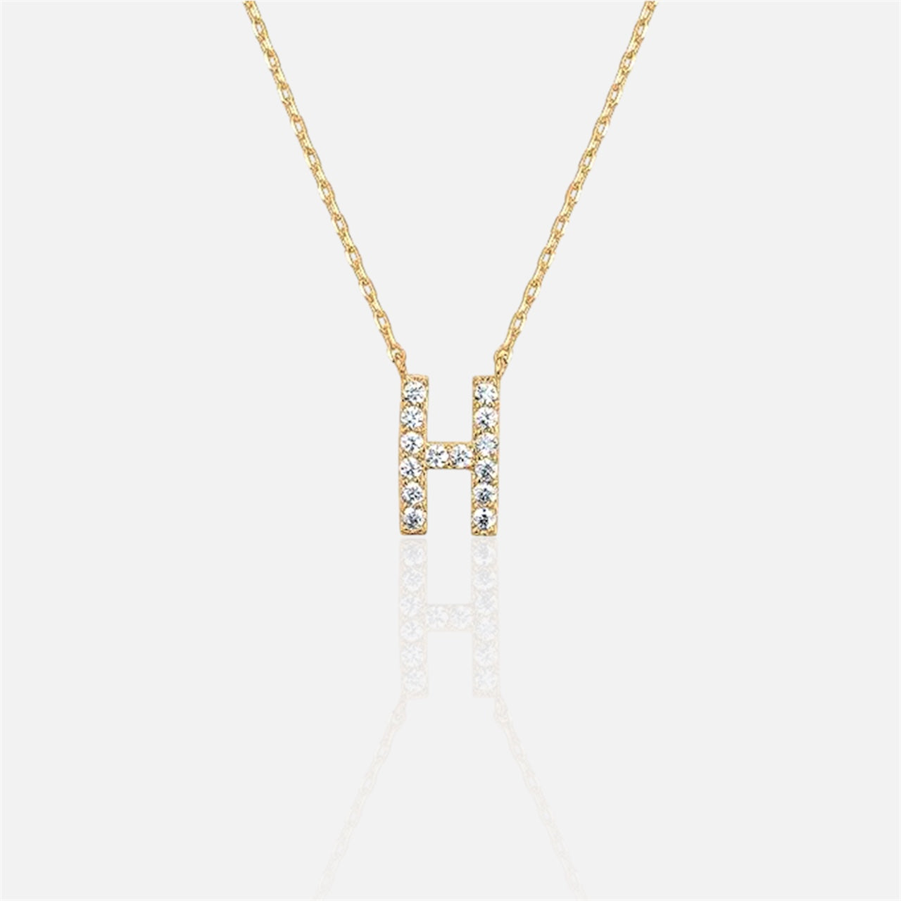 閃石單字母項鍊