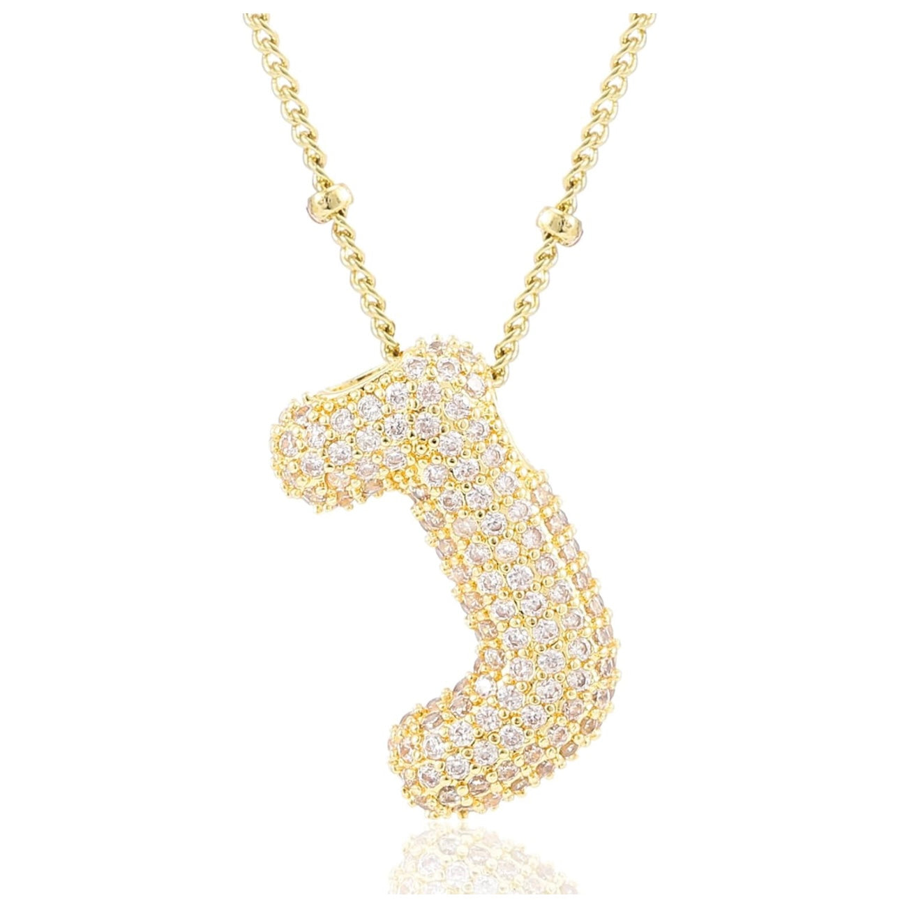 閃石泡泡字母項鍊