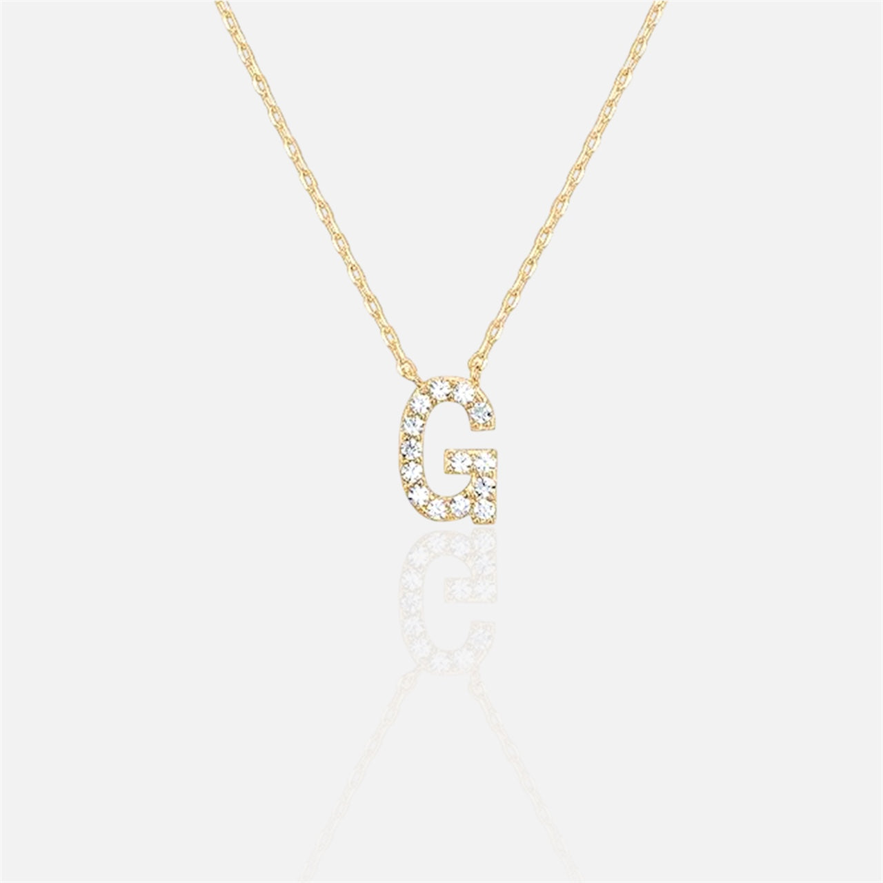 閃石單字母項鍊