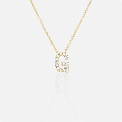 閃石單字母項鍊