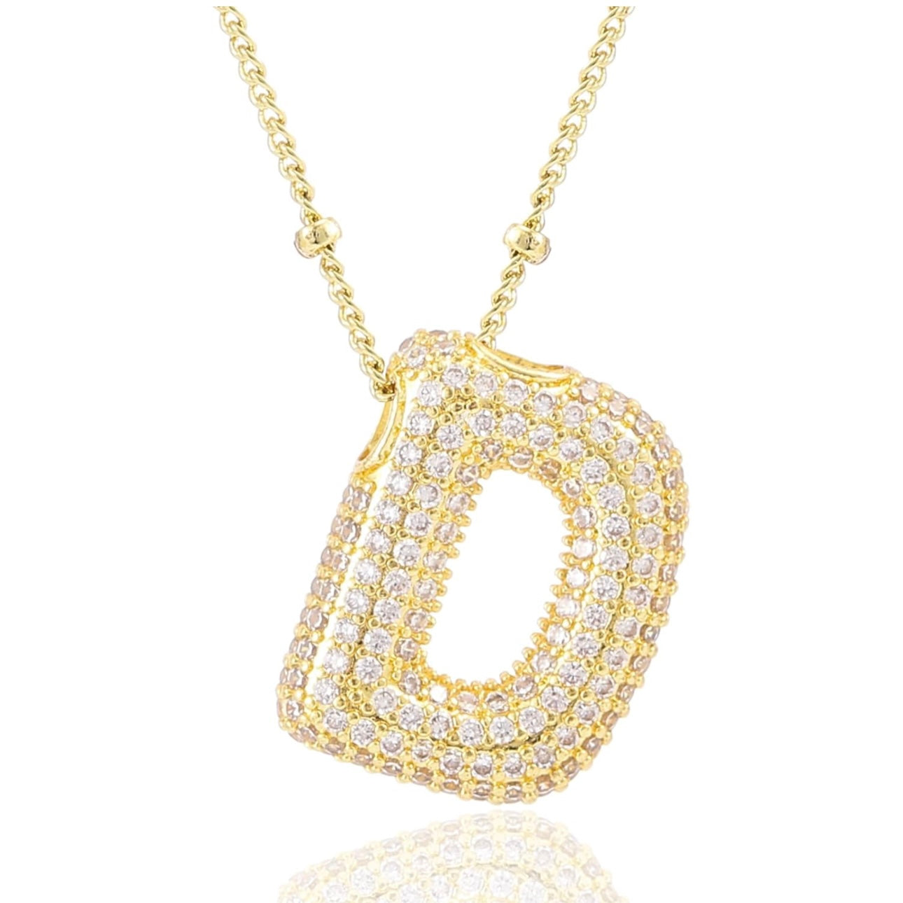 閃石泡泡字母項鍊