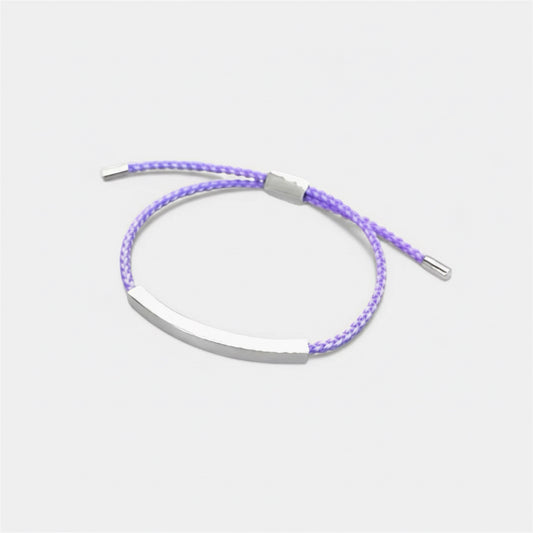 Engravable Bar Cord Bracelet