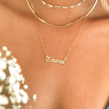 復古哥德風星座項鍊