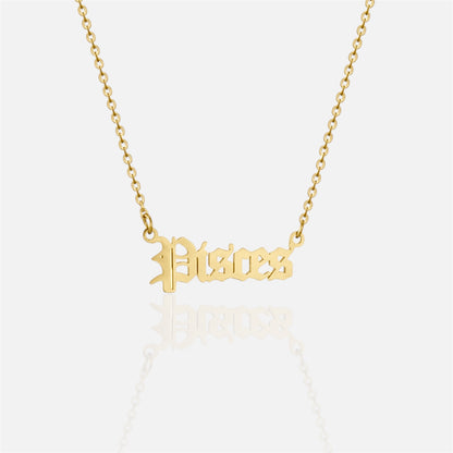 復古哥德風星座項鍊