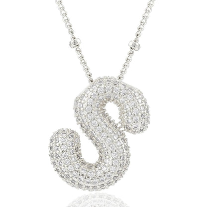 閃石泡泡字母項鍊