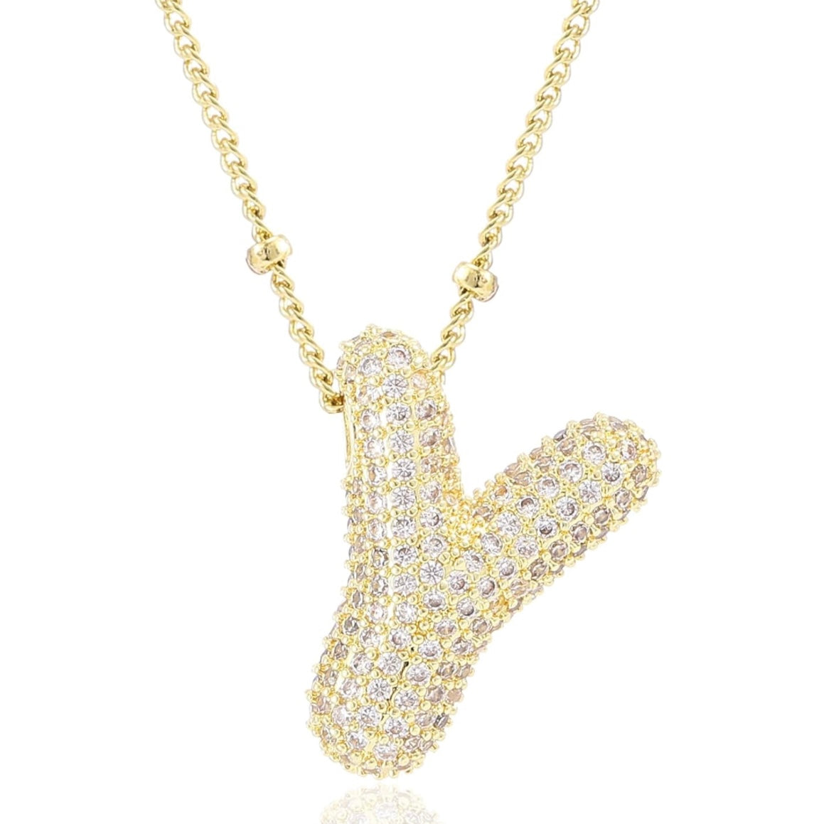 閃石泡泡字母項鍊