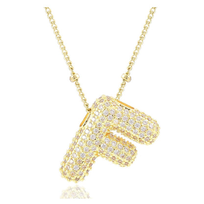 閃石泡泡字母項鍊