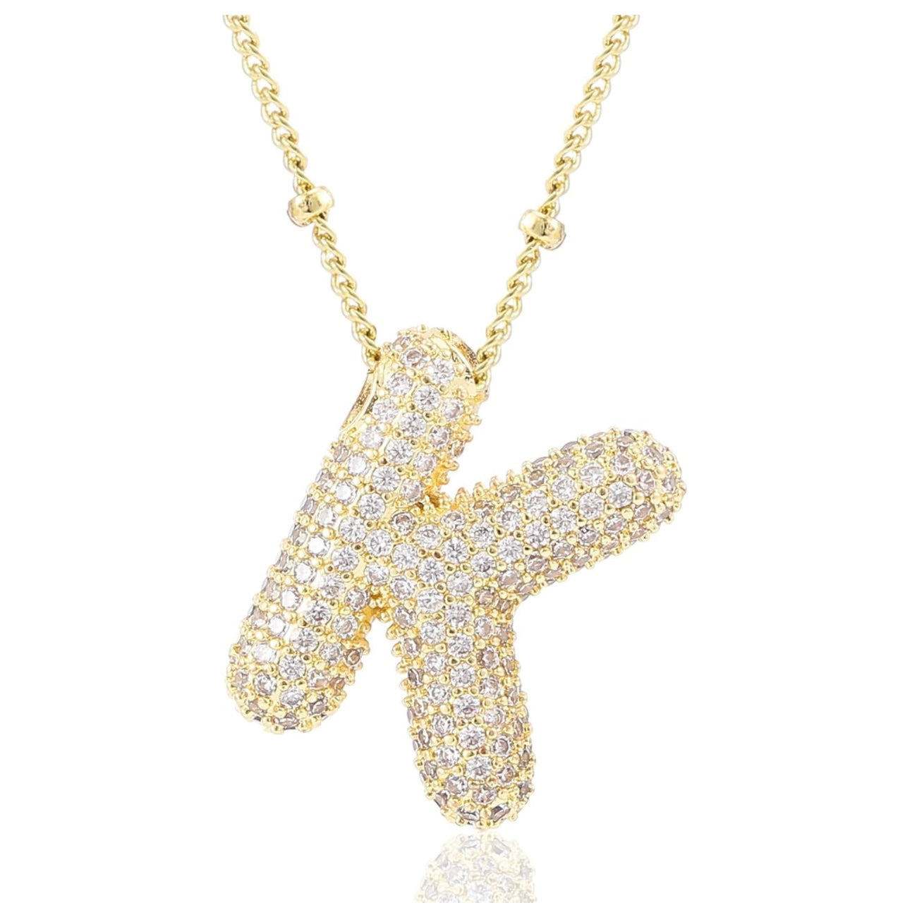 閃石泡泡字母項鍊