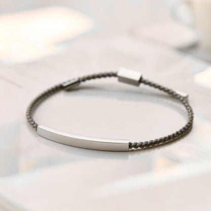 刻字條形編繩手鍊