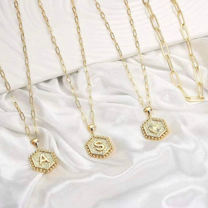 雙層回形針字母項鍊