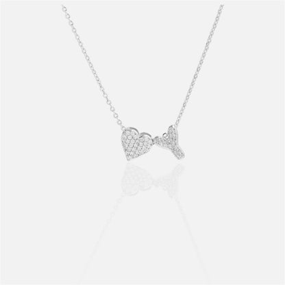 雙面愛心字母項鍊