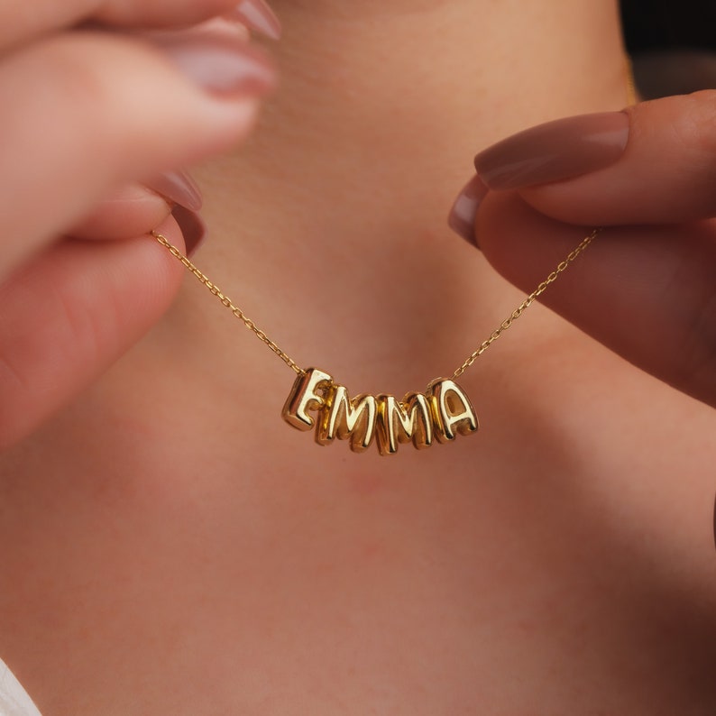 Mini Bubble Letter Necklace