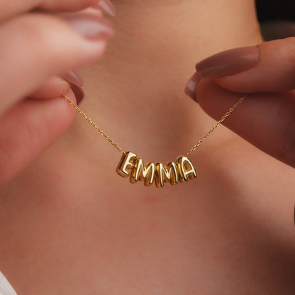Mini Bubble Letter Necklace