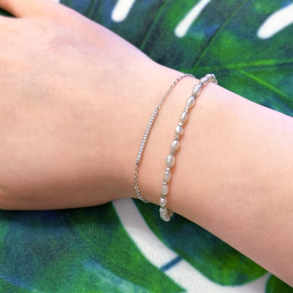 MIRA Oval Pearl Bracelet
