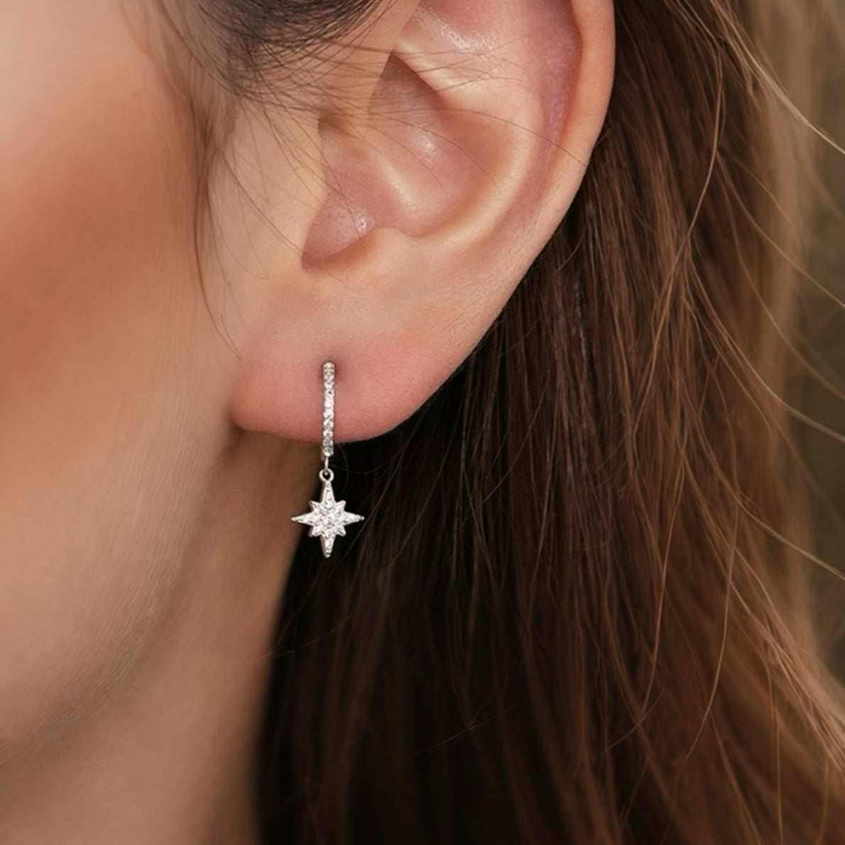SELENE Star & Moon Huggie Earrings