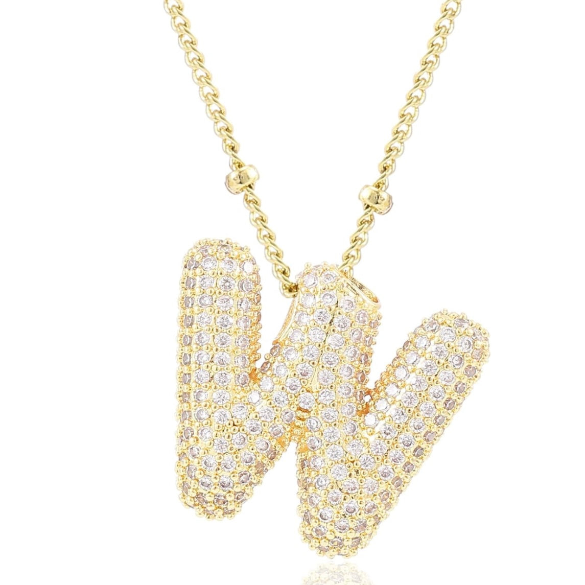 閃石泡泡字母項鍊