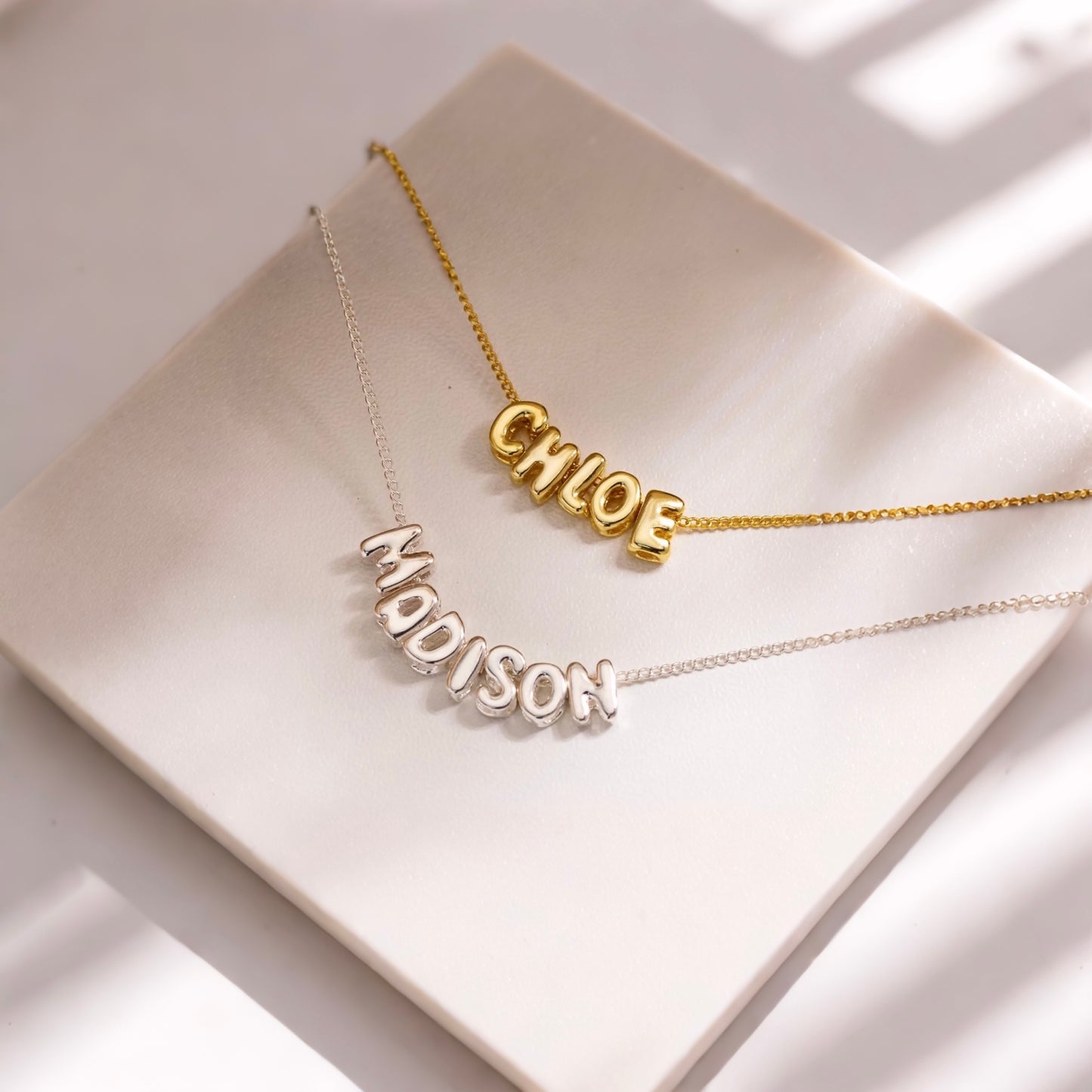 Mini Bubble Letter Necklace