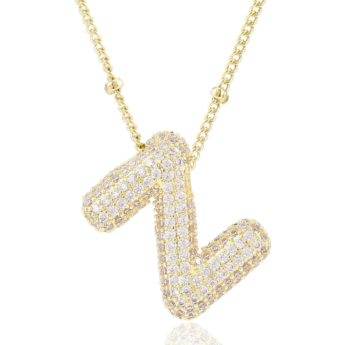 閃石泡泡字母項鍊