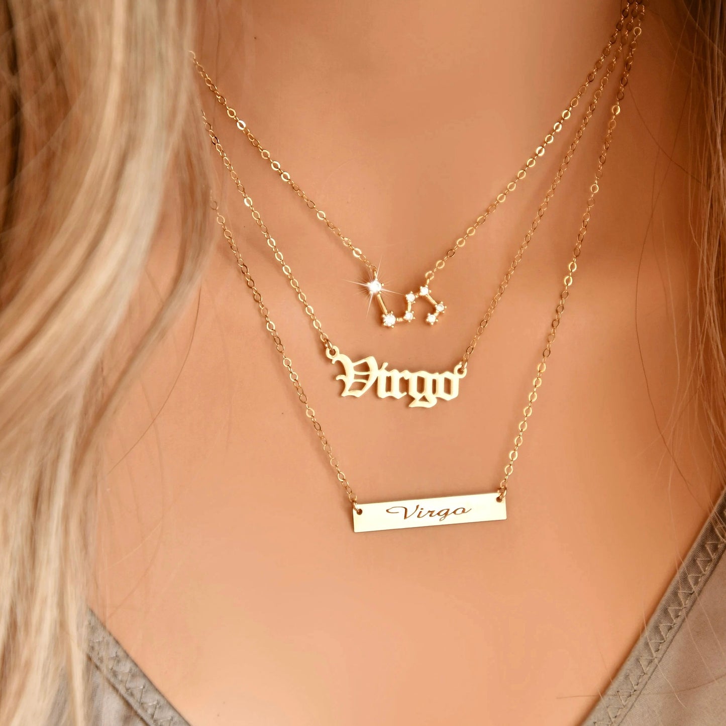 復古哥德風星座項鍊