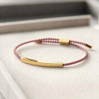 刻字條形編繩手鍊