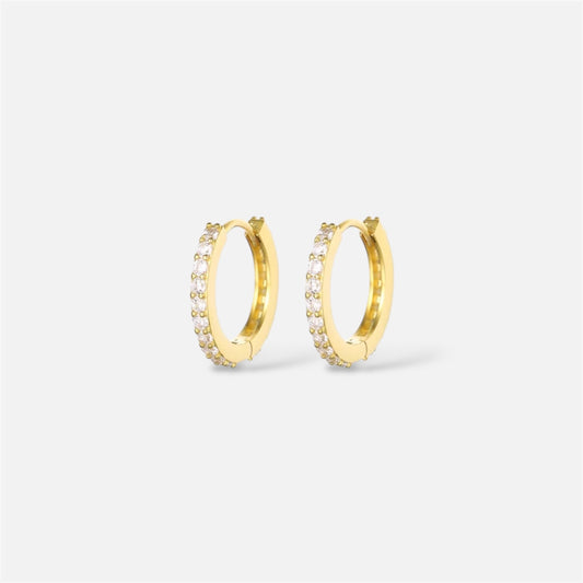 BELLA 閃石小圈耳環