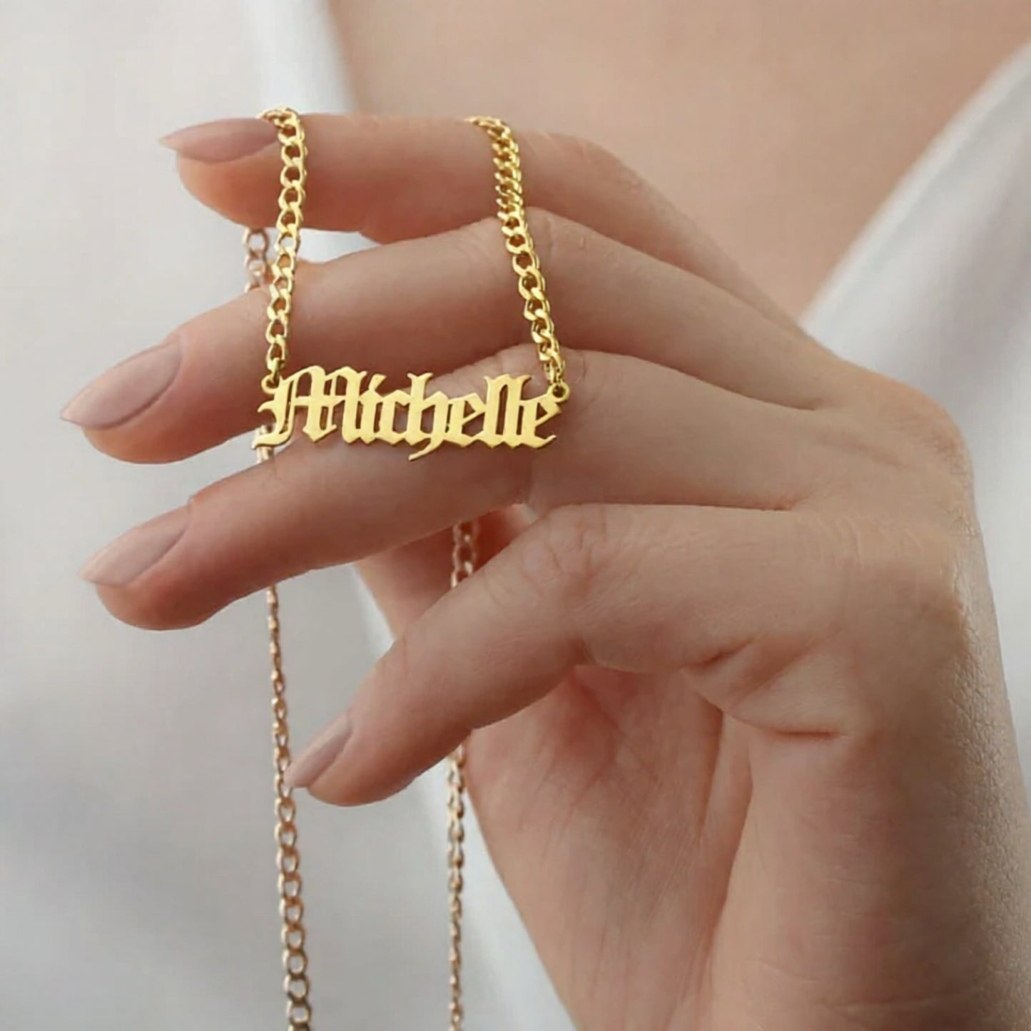 復古哥德風名字項鍊