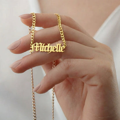 復古哥德風名字項鍊