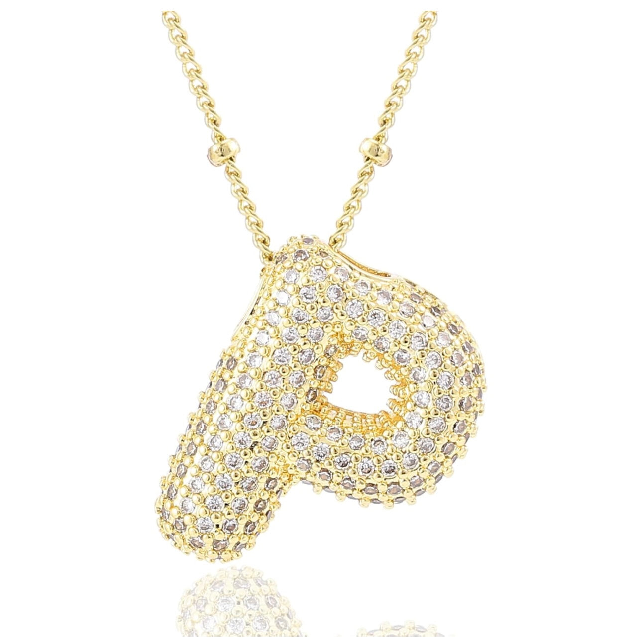 閃石泡泡字母項鍊