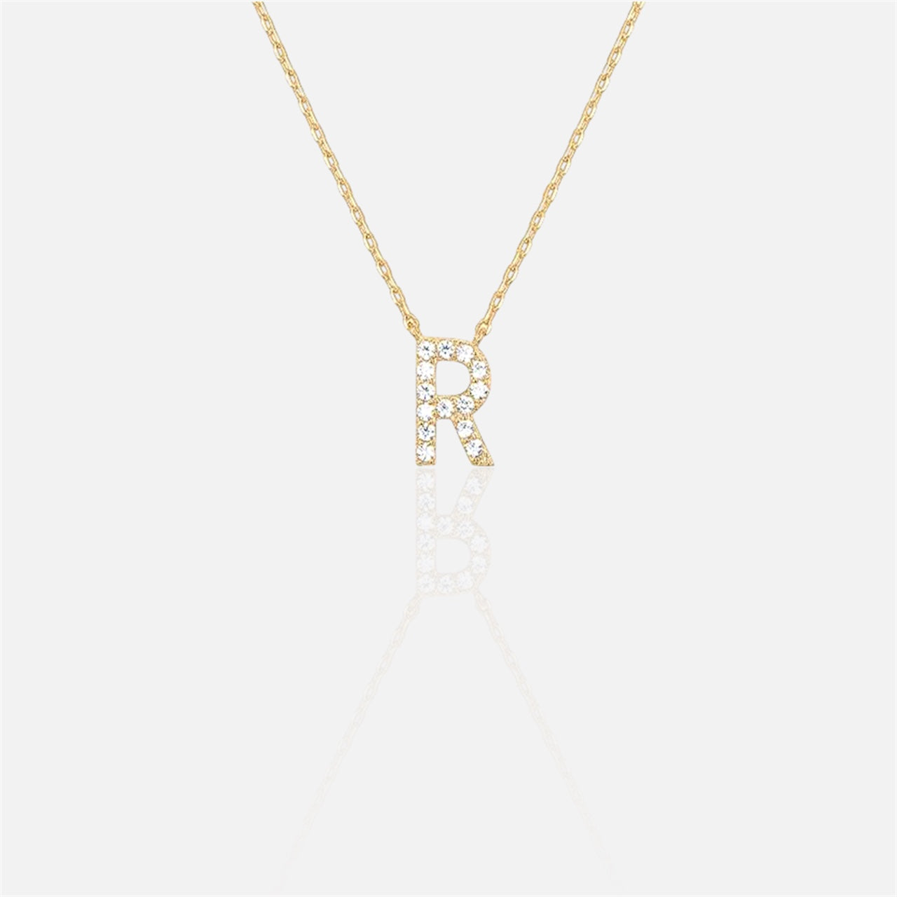 閃石單字母項鍊