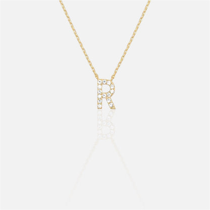 閃石單字母項鍊