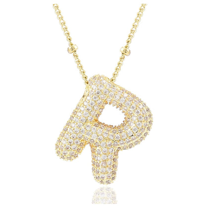 閃石泡泡字母項鍊