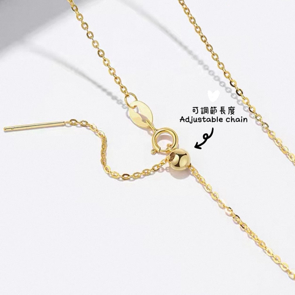 Mini Pavé Bubble Letter Necklace