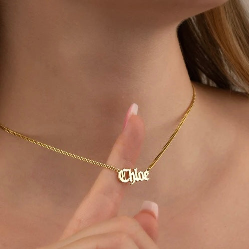 復古哥德風名字項鍊