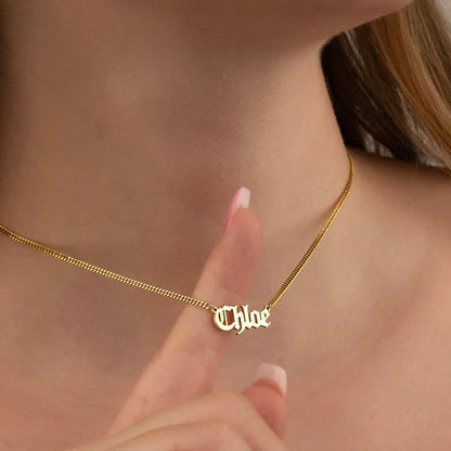 復古哥德風名字項鍊