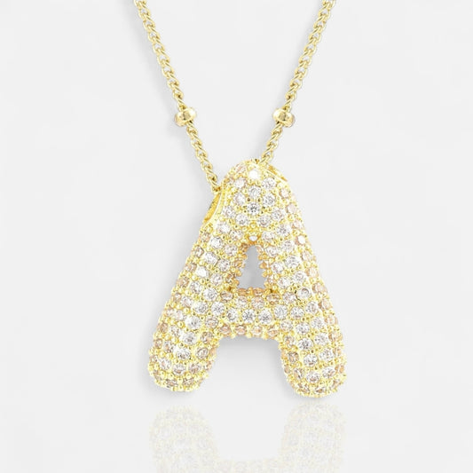 閃石泡泡字母項鍊